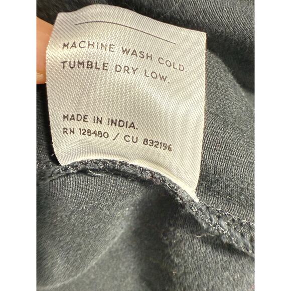 Pact Women’s Avenue Draped Cardigan Size L Black Organic Cotton Blend Open Front - Picture 9 of 9